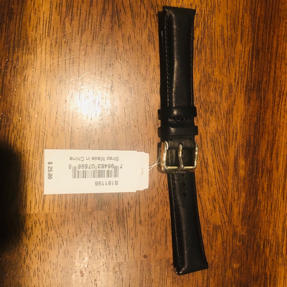 Fossil Black Leather Watch Band